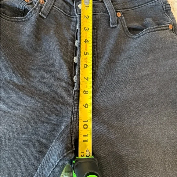 Levi Ribcage Straight Ankle Jeans - Black - Picture 4 of 6